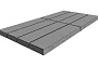 Плитка тротуарная SteinRus Гранада Б.7.П.8, гладкая, серый, 600*200*80 мм
