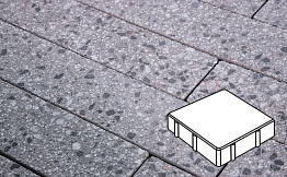 Плита тротуарная Готика Granite FINERRO, квадрат, Галенит 150*150*80 мм