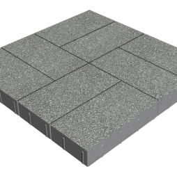 Плитка тротуарная SteinRus Грас Б.4.П.8, Antico, серый, 400*200*80 мм