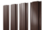 Штакетник Прямоугольный 0,45 PE RAL 8017 шоколад
