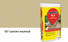 Цветной кладочный раствор weber.vetonit МЛ 5, светло-желтый №157, 25 кг