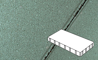 Плитка тротуарная Готика Profi, Плита, зеленый, частичный прокрас, б/ц, 600*300*80 мм
