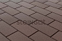 Плитка тротуарная Steingot Моноцвет, Прямоугольник, фаска 1,5*1,5, темно-коричневый, 200*100*40 мм