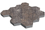 Плитка тротуарная SteinRus Гексаэдр Б.6.Ф.8, гладкая, Сепия, 350*300*80 мм