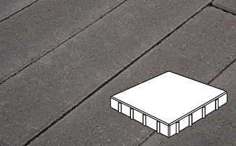 Плитка тротуарная Готика Profi, Квадрат, темно-серый, частичный прокрас, с/ц, 400*400*60 мм