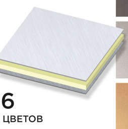Стальная композитная панель SIBALUX Сталь ANODIZED