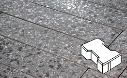 Плитка тротуарная Готика, City Granite FINO, Катушка, Галенит, 200*165*60 мм