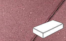 Плитка тротуарная Готика Profi, Картано, красный, частичный прокрас, с/ц, 300*150*80 мм
