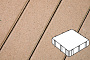 Плитка тротуарная Готика Profi, Квадрат, палевый, частичный прокрас, б/ц, 300*300*60 мм