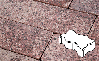 Плитка тротуарная Готика, Granite FINO, Зигзаг/Волна, Сансет, 225*112,5*60 мм