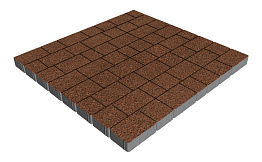 Плитка тротуарная SteinRus Инсбрук Альт Брик, Old-age, коричневый, толщина 60 мм
