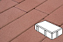 Плитка тротуарная Готика Profi, Брусчатка В.2.П.8, красный, частичный прокрас, б/ц, 200*100*80 мм