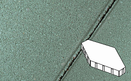 Плитка тротуарная Готика Profi, Зарядье без фаски, зеленый, частичный прокрас, б/ц, 600*400*100 мм