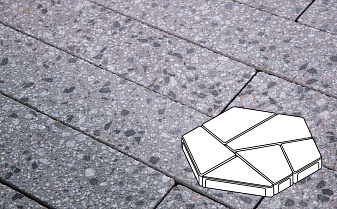 Плита тротуарная Готика Granite FINERRO, полигональ, Галенит, 893*780*80 мм