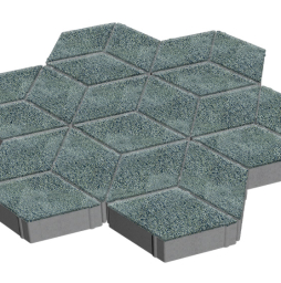 Плитка тротуарная SteinRus Ромб, Nature Stone, Виридиан, 260*150*60 мм