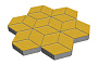 Плитка тротуарная SteinRus Ромб, Native, желтый, 260*150*60 мм