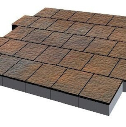 Плитка тротуарная SteinRus Валенсия Б.3.К.8, Old-age, ColorMix Штайнрус, 300*300*80 мм