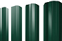 Штакетник М-образный А фигурный PurLite Мatt RAL 6005 зеленый мох