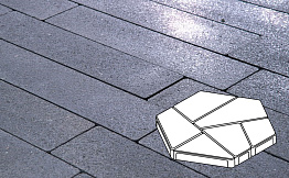 Плитка тротуарная Готика, City Granite FINO, Полигональ, Амфиболит, 893*780*80 мм