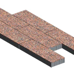 Плитка тротуарная SteinRus Аликанте Б.2.П.8  Backwash, Яшма, 900*300*80 мм