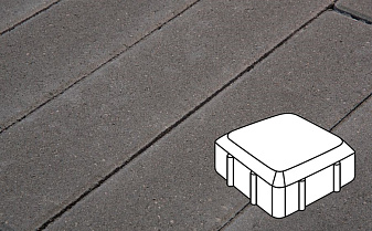 Плитка тротуарная Готика Profi, Старая площадь, темно-серый, частичный прокрас, с/ц, 160*160*60 мм