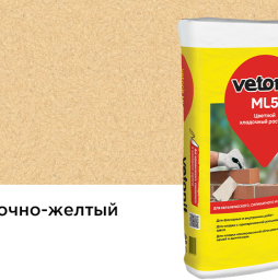 Цветной кладочный раствор weber.vetonit МЛ 5, №147 песочно-желтый 25 кг