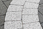 Плитка тротуарная Steingot Премиум, Классика Арко, дробеструйная обработка, Bianco Nero, толщина 60 мм
