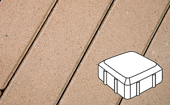 Плитка тротуарная Готика Profi, Старая площадь, палевый, частичный прокрас, б/ц, 160*160*60 мм