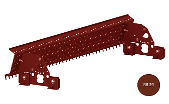Комплект решетчатого снегозадержания Orima VLE2H с зубчатой решеткой для фальцевой кровли, 2,46 м красный