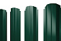Штакетник П-образный В фигурный 0,45 PE Double RAL 6005 зеленый мох