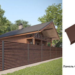 Забор-жалюзи Aquasystem PE RoofTop Шелк, Classic, RAL 8017, гладкая