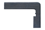 Клинкерный плинтус ступени правый Terraklinker (Gres de Breda) Basalto, 410*80*80 мм