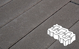 Плитка тротуарная Готика Profi, Газонная решетка, темно-серый, частичный прокрас, с/ц, 450*225*80 мм