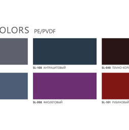 Стальная композитная панель SIBALUX Сталь SOLID COLORS