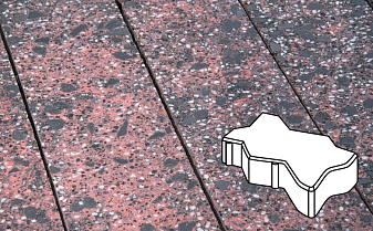 Плитка тротуарная Готика, City Granite FINO, Зигзаг/Волна, Дымовский, 225*112,5*60 мм