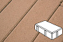 Плитка тротуарная Готика Profi, Брусчатка, оранжевый, частичный прокрас, б/ц, 240*120*70 мм