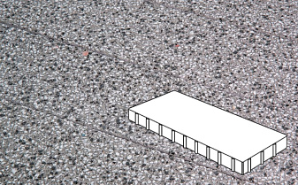 Плитка тротуарная Готика, Granite FINERRO, Плита, Белла Уайт, 900*300*80 мм