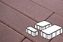 Плитка тротуарная Готика Profi, Новый Город, темно-коричневый, частичный прокрас, с/ц, толщина 80 мм, комплект 3 шт