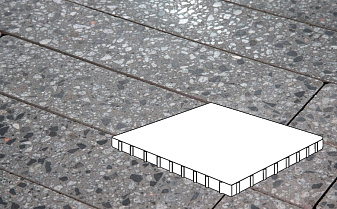 Плитка тротуарная Готика, Granite FINO, Плита, Галенит, 1000*1000*100 мм