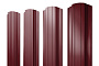 Штакетник Прямоугольный фигурный 0,5 PurLite Matt RAL 3005 красное вино