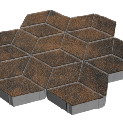 Плитка тротуарная SteinRus Ромб, Native, Бомонт, 260*150*60 мм