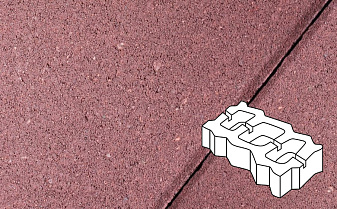 Плитка тротуарная Готика Profi, Газонная решетка, красный, частичный прокрас, с/ц, 450*225*80 мм
