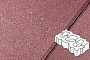 Плитка тротуарная Готика Profi, Газонная решетка, красный, частичный прокрас, с/ц, 450*225*80 мм