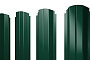 Штакетник П-образный А фигурный Drap TX RAL 6005 зеленый мох