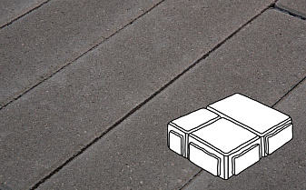 Плитка тротуарная Готика Profi, Старый Город, темно-серый, частичный прокрас, с/ц, толщина 60 мм, комплект 3 шт