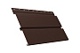 Софит металлический Grand Line Квадро брус с полной перфорацией, сталь 0,5 мм Satin Matt, RAL 8017 шоколад