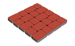 Плитка тротуарная SteinRus Инсбрук Альт Дуо А.3.Фсм.4, Native, красный, толщина 40 мм