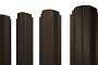 Штакетник П-образный А фигурный 0,45 PE RR 32 темно-коричневый