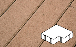 Плитка тротуарная Готика Profi, Калипсо, оранжевый, частичный прокрас, б/ц, 200*200*60 мм