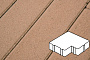 Плитка тротуарная Готика Profi, Калипсо, оранжевый, частичный прокрас, б/ц, 200*200*60 мм